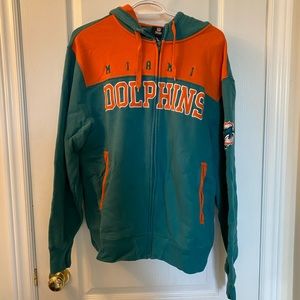 Miami Dolphins Vintage Zip Up Hoodie